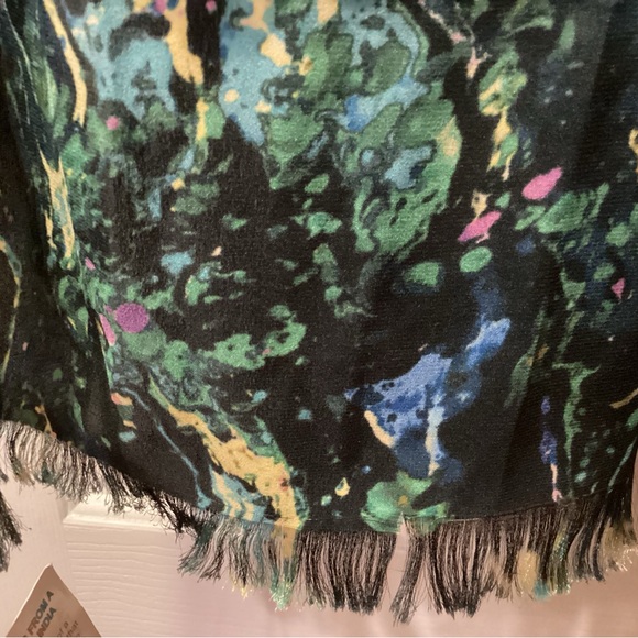 NWT Lucky & Coco Brand Scarf Wrap Green Yellow Emerald Lagoon India Boho gift - Picture 4 of 7